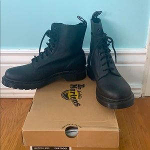 Dr. Martens Black Leather Pascal Combat Boots NIB